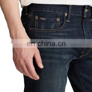 Diznew Custom Large Size Men's Dark Blue Straight Denim Fabrics Jeans thumbnail-6