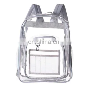 Custom New Fashion Waterproof Colorer Transparent Clear Pvc Backpack thumbnail-2