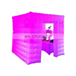 Attractive Cheap Portable Lighted Inflatable Cube Photo Booth/Kiosk,Inflatable Wedding or Party Photo Booth With Camera thumbnail-1