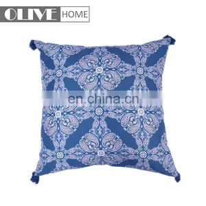 Unique Style Printed Waterproof Replacement Cushion Covers Outdoor Furniture With Tassels thumbnail-4