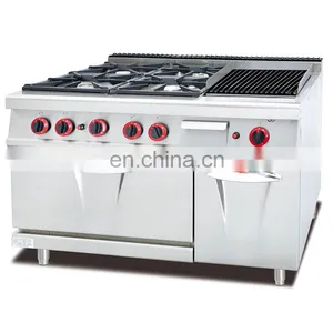 High Quality Industrial Gas Cooking Range With 4-burner &oven and Griddle for Hotel thumbnail-2