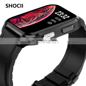ECG PPG Monitor Body Temperature Blood Oxygen Detection Rubber Watch Band Pedometer Calories Milage E90 ECG PPG Smart Watch thumbnail-4