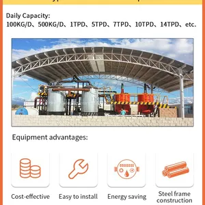 Small to Big Scales Crude Oil/used Motor Oil to Diesel Fuel Refinery Plant Distillaton Unit for Sale thumbnail-3