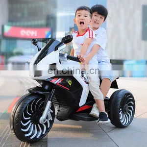 Children's Electric Motorcycle Can Sit on Adult Boys and Girls Three-wheeled Double Rechargeable Large Toy Car thumbnail-5