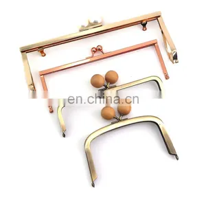 Wholesale Square Silver Brassy Golden Handbag Hardware Bag Part Clutch Frame For Wallet Bag thumbnail-2