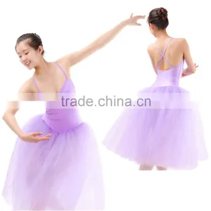 Camisole Leotard With Romantic Ballet Performance Tutus Dress Girls thumbnail-2