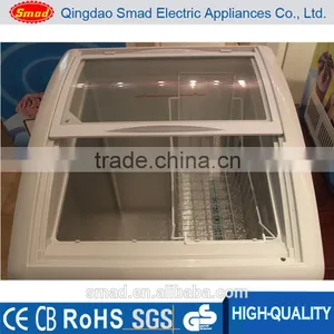 High Quality Curved Glass Door Ice Cream Freezer thumbnail-1