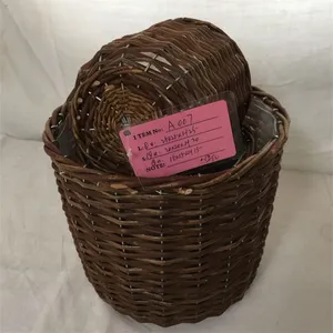 Hot Sale Natural Wicker Round Stackable Basket thumbnail-2