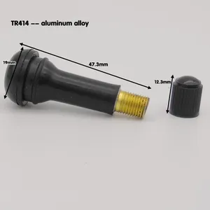 Ningbo Flourish Autoparts Car Tire Valve Tubeless Air Inflate Nozzle China Aluminum TR414 Tyre Valve thumbnail-1