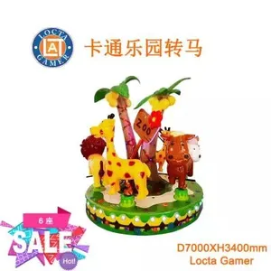 Mini Luxury Carousel Carousel 6-seat Cartoon Park Carousel Amusement Park thumbnail-1