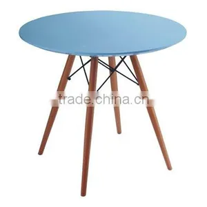 Glass or MDF Top With Wood Base Dining Table thumbnail-5