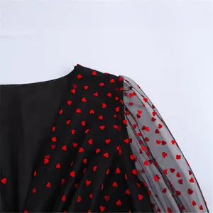 Spring New Dress for Women, Slim Fit and Casual Design, Niche and Versatile With Bubble Sleeves thumbnail-3