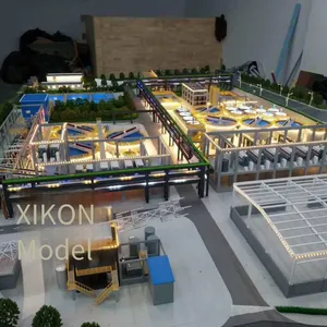 Custom-made Sand Table Models of Sewage Treatment Equipment. Production of Sand Table Models of Environmental Protection Equipment. thumbnail-1