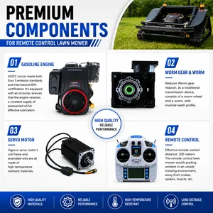 VTLM800 RC Lawnmower With Self-Locking Slope Safety System, 60° Maximum Slope Remote Control Mower Machine thumbnail-4