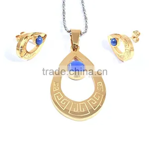 German Stainless Steel Jewelry Pearl Pendant Designs New Model Jewelry Set thumbnail-1