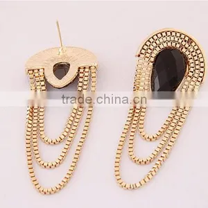 Chinese Factory Price Cheap Price High Quality Chain Link Tassels Earrings thumbnail-3