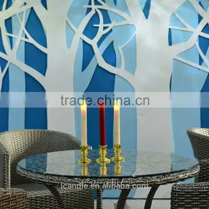 Ivory Wax Led Moving Flame Battery Powered Taper Candles thumbnail-5