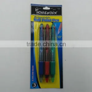 4 Color Ballpoint Plastic Telescopic Ball Pen thumbnail-1