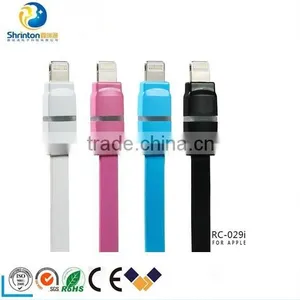 1M Length Remax Flat Cable With Led Light Usb Data Charge Cable thumbnail-1