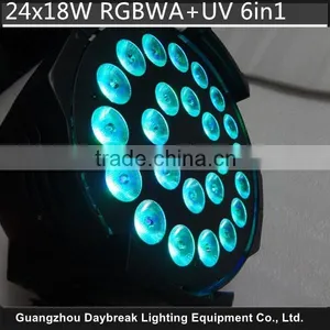 24x18w Led Par RGBWA UV 6in1 Stage Lighting Led Washing Par High Power Full Colors Dmx512 DJ Led Par64 RGBWA+UV 6 in 1 Leds thumbnail-4