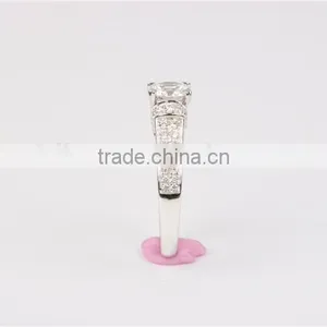 Custom 925 Sterling Silver Engagemet Ring With AAA Zircon Prong Setting 2016 thumbnail-5