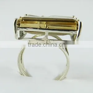Gemstone Citrine Ring, Fine Silver Jewellery, 925 Silver Jewellery thumbnail-6