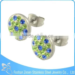 ZS20172 China Wholesale Earring Factory , Multi Crystal Cheap Wholesale Fancy Stud Earring thumbnail-4