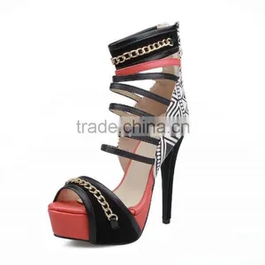 2016 New Summer Sandals Fashion Open Toe High Platform High Heel Women Shoes Fancy Sandals Lady thumbnail-4