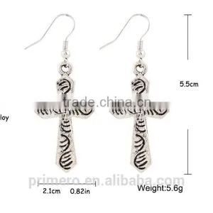 Fancy Drop Earrings Factory, George Michael Cross Earring thumbnail-2