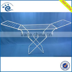 Wing Shape Powder Coating Floor Standing Balcony Airer Fold up thumbnail-1
