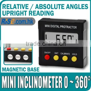 Mini Digital Protractor Inclinometer Angle Meter 360 Degree Slope Angle Upright Magnet thumbnail-1