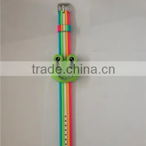 Silicone Rainbow Quartz Water Proof Watches for Kids Adjustable Band thumbnail-5