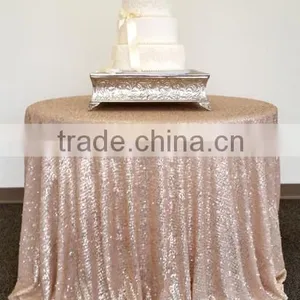 Wedding Blush Champagne Sequin Table Cloth thumbnail-4
