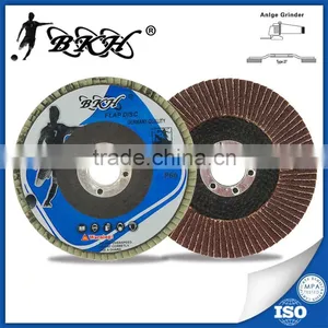 4 1/2" 115x22mm T27 Aluminum Oxide Coated Abrasive Flap Disc for Steel thumbnail-1