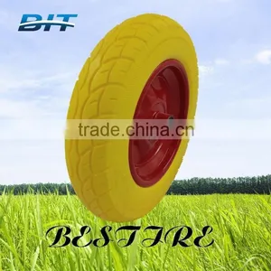 Color PU Form Wheel/wheelbarrow Tyre/ Wheel Barrow Tyre Tube/ Cart Tyre thumbnail-3