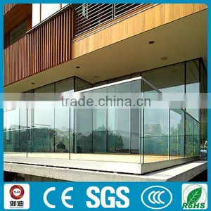 Exterior Deck Aluminum u Channel Glass Railings thumbnail-3