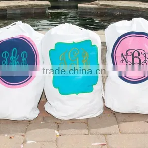 Monogrammed Laundry Bag,Monogram Hamper Monogram Beach Bag,Monogram Clothes Hamper thumbnail-1