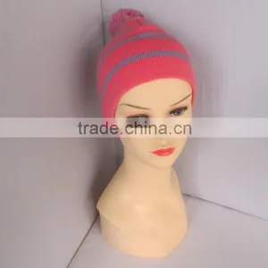 Hot Sale Sweet Design Customaize 100%Acrylic Pom Beanie thumbnail-2