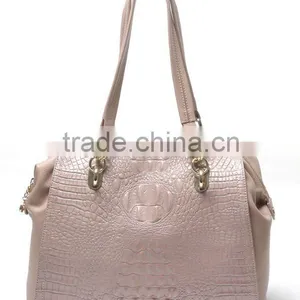 New Arrival! Pink Crocodile Leather Large Satchel Bags 2012 Fashion Trend thumbnail-1