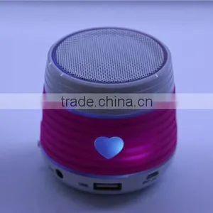 Free Shipping LED Light Wireless Bluetooth Speaker With TF SD Slot USB Disk Port thumbnail-3