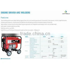 Best Function Welding Machines, Outdoor Generator Driven ARC Welder, Honda Petrol Engine & 6.5L Oil Tank thumbnail-3