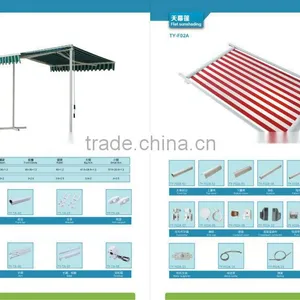Auto Motorized Manual Polyester Retractable Awning and Rollershutter Patio Sunroom thumbnail-6