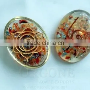 Orgone Engraved Sacral Chakra Oval : Supplier Orgonite Chakra Oval thumbnail-1