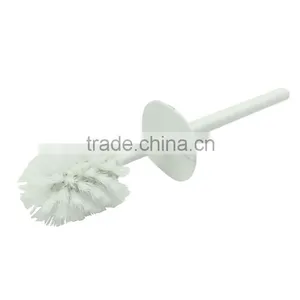 Hotel White Plastic Toilet Brush With Holder thumbnail-2