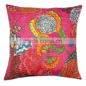Christmas Cushion Cover / Tropicana Handmade Kantha Cushion Cover Online thumbnail-1