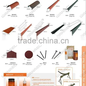 50 Years Warranty Wanael Stone Coated Roofing Tiles/steel Roofing Shingles/roof Finials and Ridge Tiles thumbnail-1