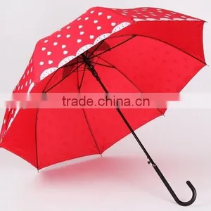 23"*8K New Design Strawberry Printing Screen Straight Umbrella for Sale thumbnail-2