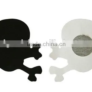 Sexy Breast Sticker Disposable Nipple Cover Skull Shaped Pattern Black thumbnail-3