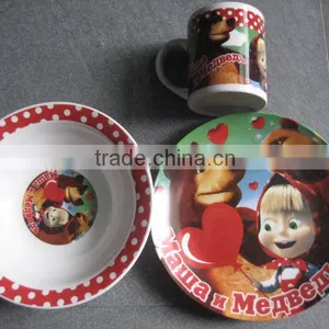 Colorful Decal Ceramic Plate,bulk Porcelain Plate,serving Dishes thumbnail-6