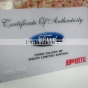 Certificate of Authenticity Rfid Card With MBS Code thumbnail-1